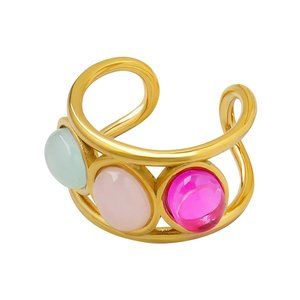 Waterproof Stainless Steel 18K Gold Plated Rings